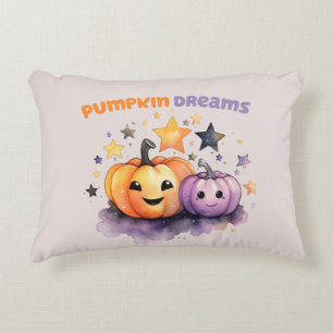 Pumpkin Dreams – Cute Pastel Purple and Orange Decorative Cushion