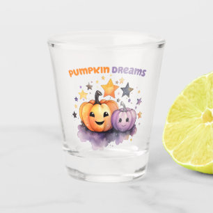 Pumpkin Dreams – Cute Pastel Purple and Orange Shot Glass