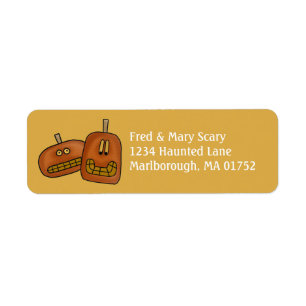 Pumpkin Duo Halloween Return Address Label