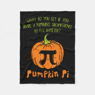 Pumpkin E Math Shirt Funny Halloween Thanksgiving  Fleece Blanket