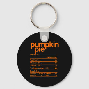 Pumpkin E Nutrition Fact Funny Thanksgiving Christ Key Ring