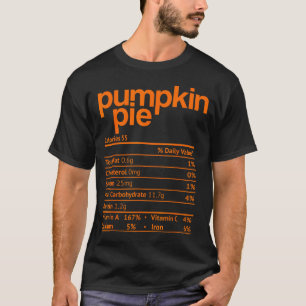 Pumpkin E Nutrition Fact Funny Thanksgiving Christ T-Shirt