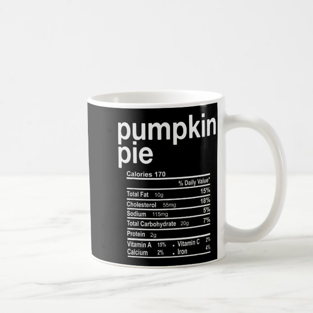 Pumpkin E Nutrition Facts Funny Thanksgiving Chris Coffee Mug (Right)