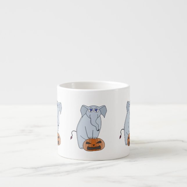 Pumpkin Elephant Espresso Cup (Front)