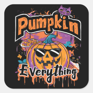Pumpkin Everything   ExDesigner   Halloween Square Sticker