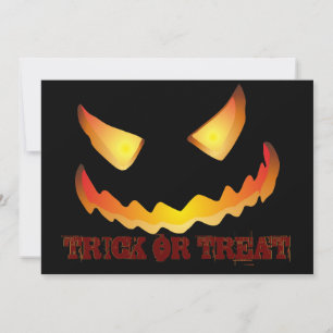 Pumpkin Face 2 for Halloween Invitation