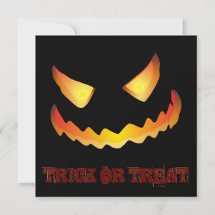 Pumpkin Face 2 for Halloween Invitation