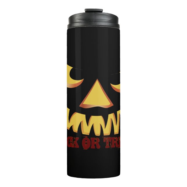 Pumpkin Face 2 Thermal Tumbler (Front)