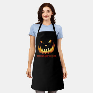 Pumpkin Face 4 for Halloween Apron