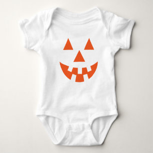 Pumpkin Face Baby Bodysuit