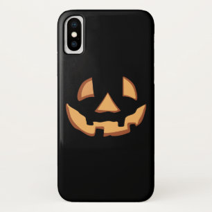 Pumpkin face for Halloween iPhone X Case
