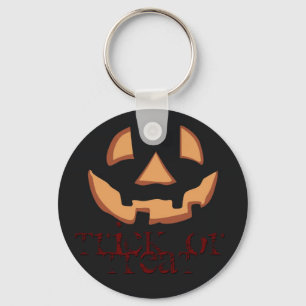 Pumpkin face for Halloween Key Ring