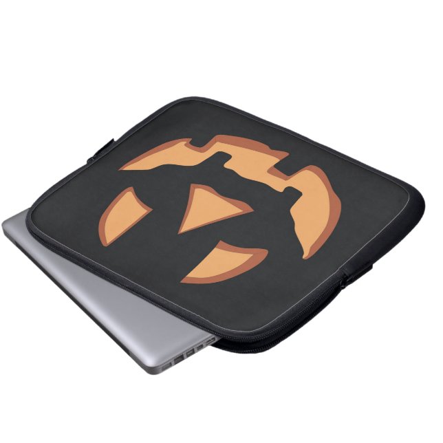 Pumpkin face for Halloween Laptop Sleeve (Front Bottom)