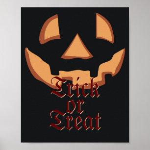 Pumpkin face for Halloween Poster