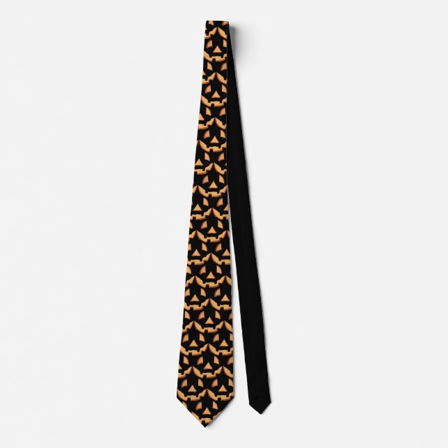 Pumpkin face for Halloween Tie (Front)