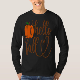 Pumpkin Face Halloween Hello Fall boys girls women T-Shirt
