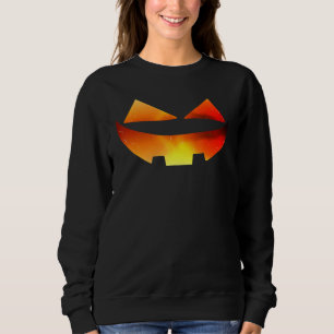 Pumpkin Face Halloween Jack O Lantern Easy Costume Sweatshirt