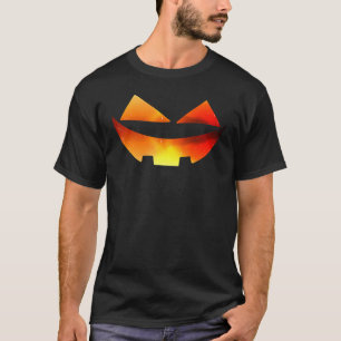 Pumpkin Face Halloween Jack O Lantern Easy Costume T-Shirt