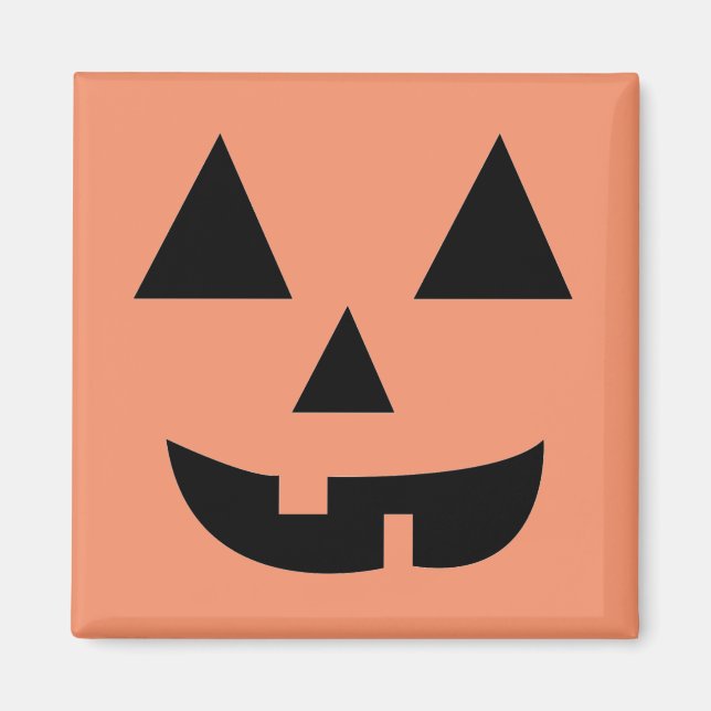 Pumpkin Face Halloween Magnet (Front)