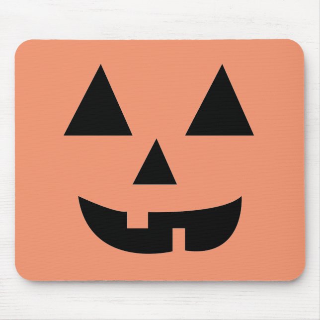 Pumpkin Face Halloween Mouse Pad (Front)