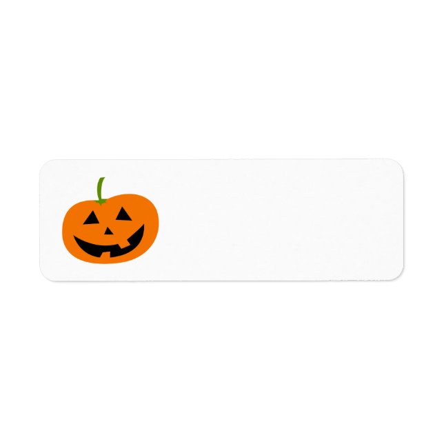 PUMPKIN FACE HALLOWEEN RETURN ADDRESS LABELS (Front)