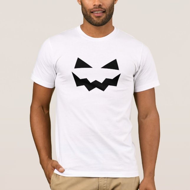 Pumpkin  Face Halloween T-Shirt (Front)