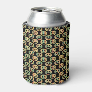 Pumpkin Face Happy Halloween Gifts Retro Style Can Cooler