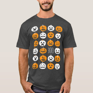 Pumpkin Face Lazy Halloween Costume Cute Jack O La T-Shirt