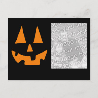 pumpkin face photo card