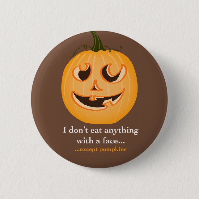 Pumpkin Face - Pin (Front)