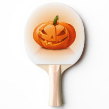 Pumpkin Face Ping Pong Paddle