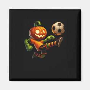 Pumpkin Face Soccer Halloween Costume Men Boys Kid Magnet
