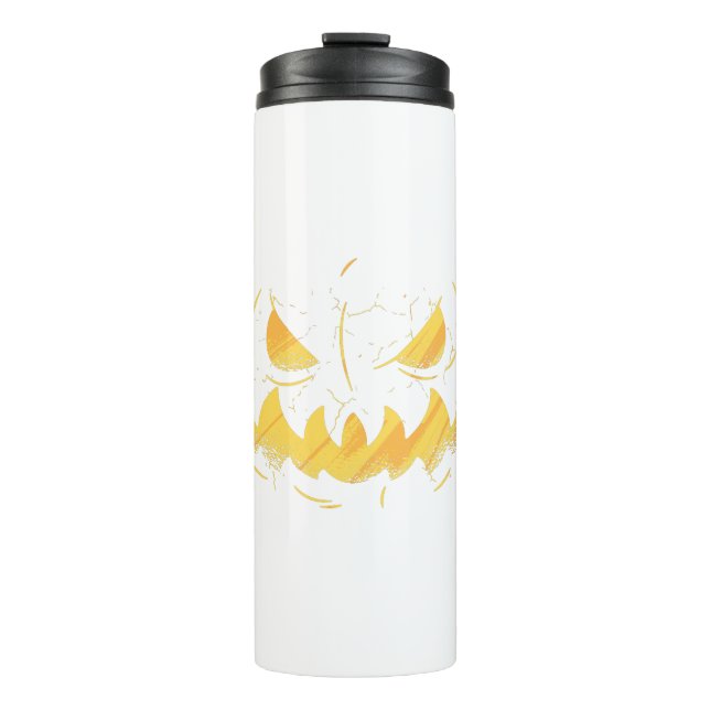 Pumpkin Face Thermal Tumbler (Front)
