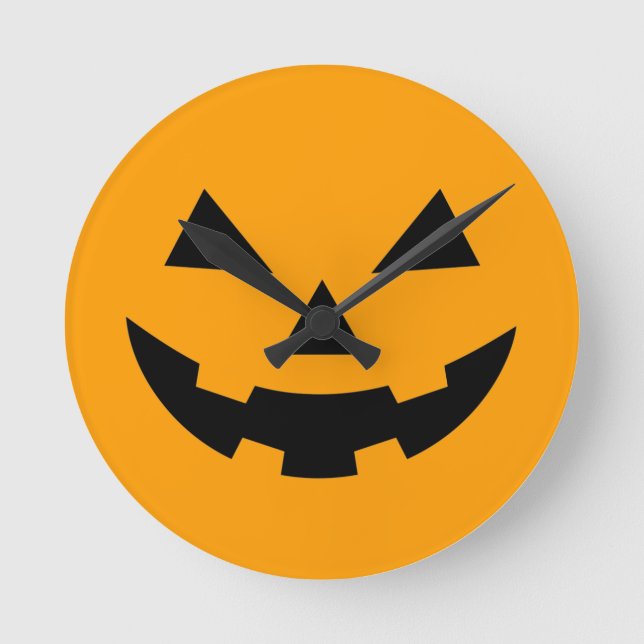 Pumpkin Face Wall Clock (Front)