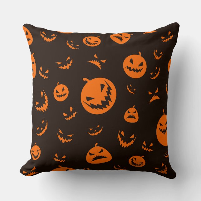 Pumpkin faces cushion (Front)