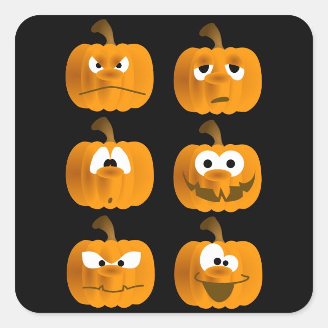 pumpkin faces stickers (Front)