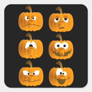 pumpkin faces stickers