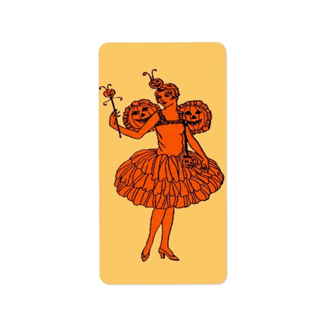 Pumpkin fairy label (Front)