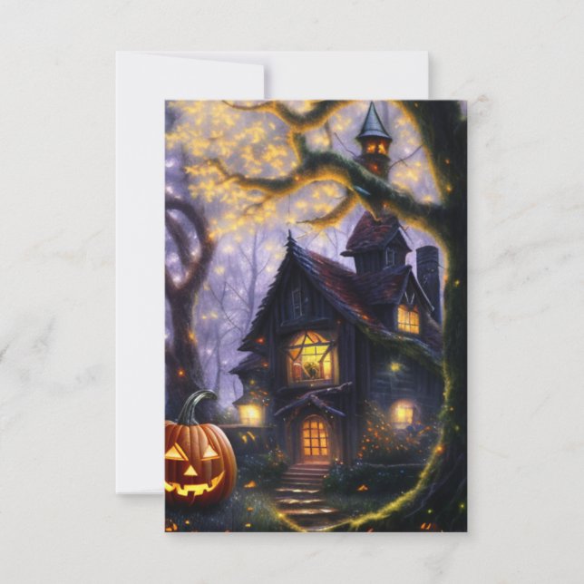 pumpkin/fall/autumn/Halloween  RSVP Card (Front)