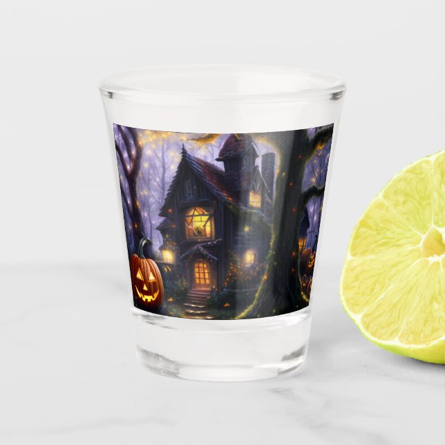 pumpkin/fall/autumn/Halloween  Shot Glass (Front)