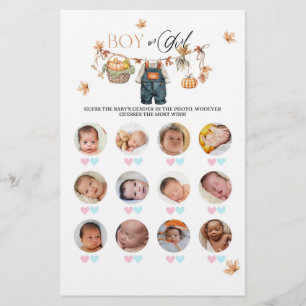 Pumpkin Fall Baby Shower Boy or Girl Game