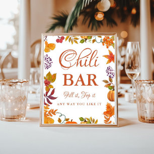 Pumpkin Fall Baby Shower Chilli Bar Sign 