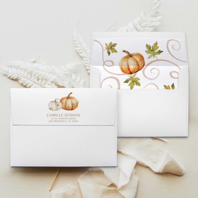 Pumpkin Fall Baby Shower Envelope (Creator Uploaded)