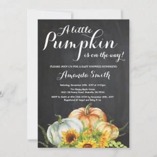 Pumpkin Fall Baby Shower Invitation