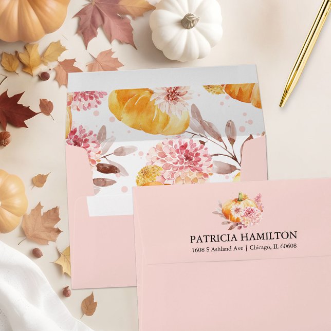 Pumpkin Fall Baby Shower Invitation Envelope (Creator Uploaded)