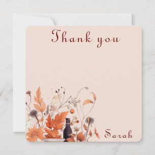  pumpkin fall Baby shower  Thank You Card