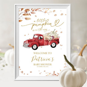 Pumpkin Fall Baby Shower Welcome Sign
