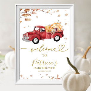 Pumpkin Fall Baby Shower Welcome Sign
