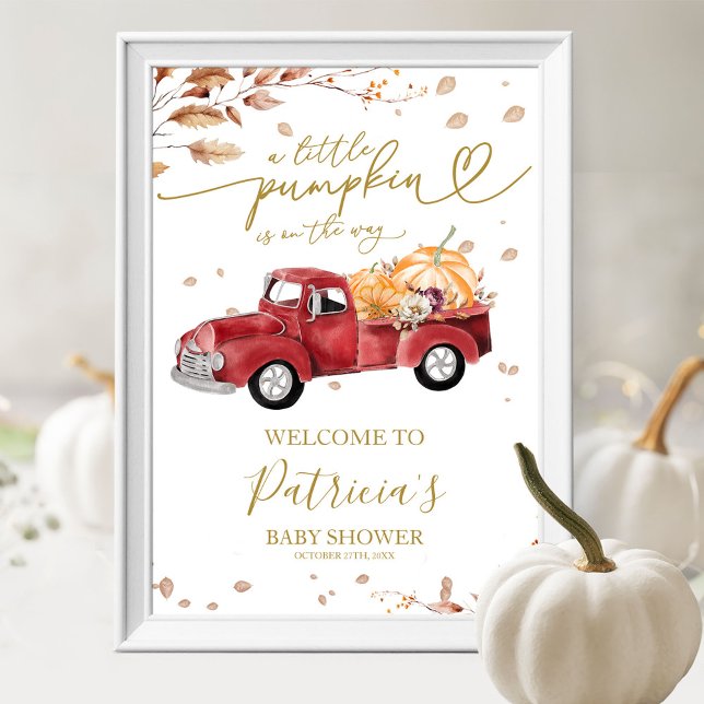 Pumpkin Fall Baby Shower Welcome Sign (Creator Uploaded)