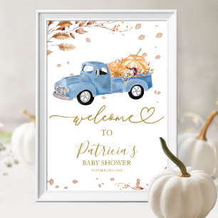 Pumpkin Fall Baby Shower Welcome Sign